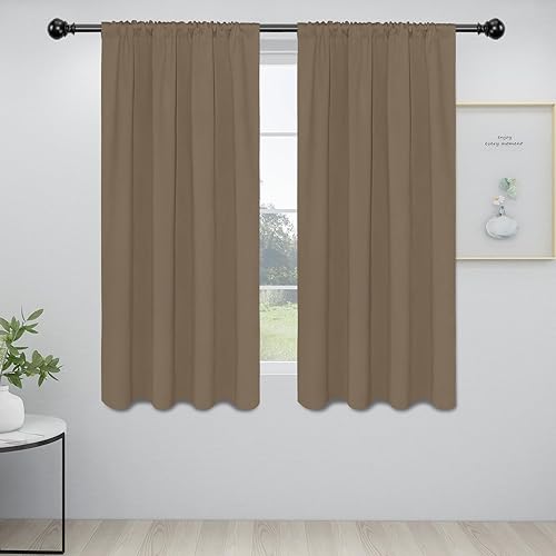 Miniatura 117 de Easy-Going Cortinas opacas con bolsillo para barra para dormitorio, cortinas de ventana para oscurecer la habitación para sala de estar, cortinas de