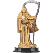 ICE Armor 5" H Gold Santa Muerte Holding Scythe Statue Our Lady of The Holy Death Figurine Religious Decoration, Multicolor 78GSC305.58G
