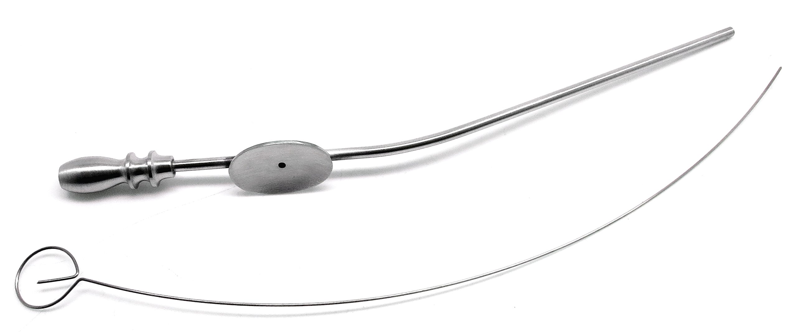 3× Premium Baron Tube FR 7 Surgical Curved 2.3mm ENT Stainless Steel Instruments