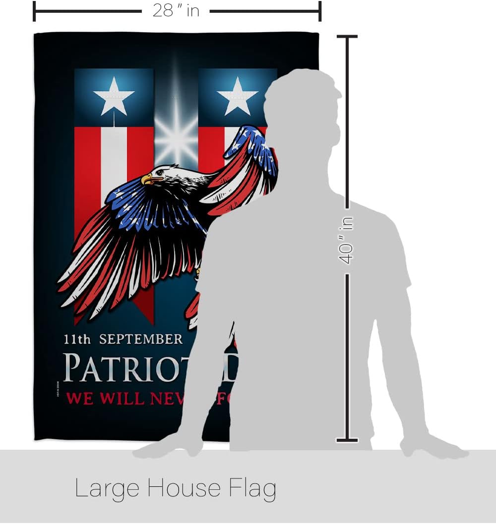 911 Patriot Day House Flag Americana World Planet Peace Environment Awareness United State American Decoration Banner Small Garden Yard Gift Double-Sided, Made in USA