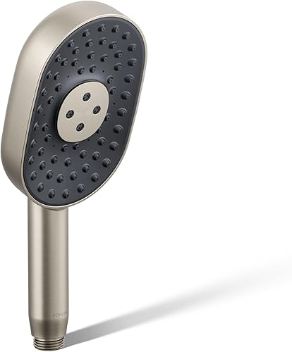 KOHLER 26284-BN Statement Oblong Multifuntion - Ducha de mano de 2,5 gpm, níquel cepillado vibrante