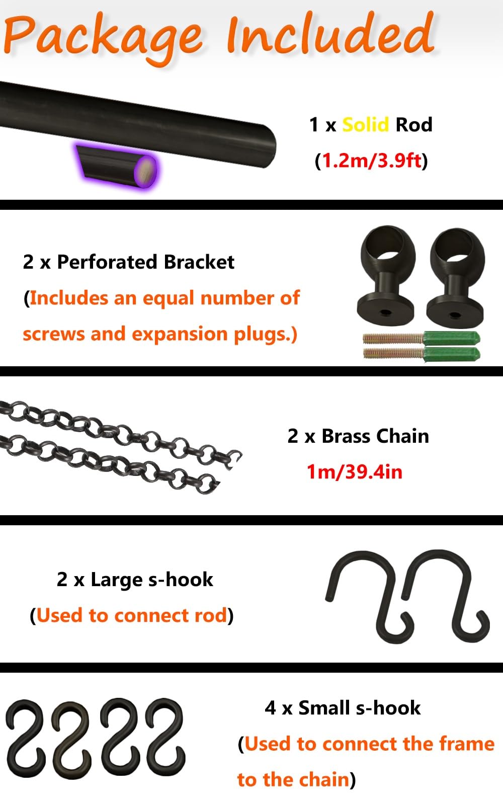 Kit para colgar cuadros con gancho ajustable y cadena para grandes obras de arte, marcos y exhibiciones de estudio
