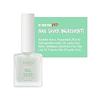 Vista 2 de Tratamiento fortalecedor de uñas KISS NEW YORK, infundido con biotina, propóleo, aceite de árbol de té, para uñas de manos y pies, elimina
