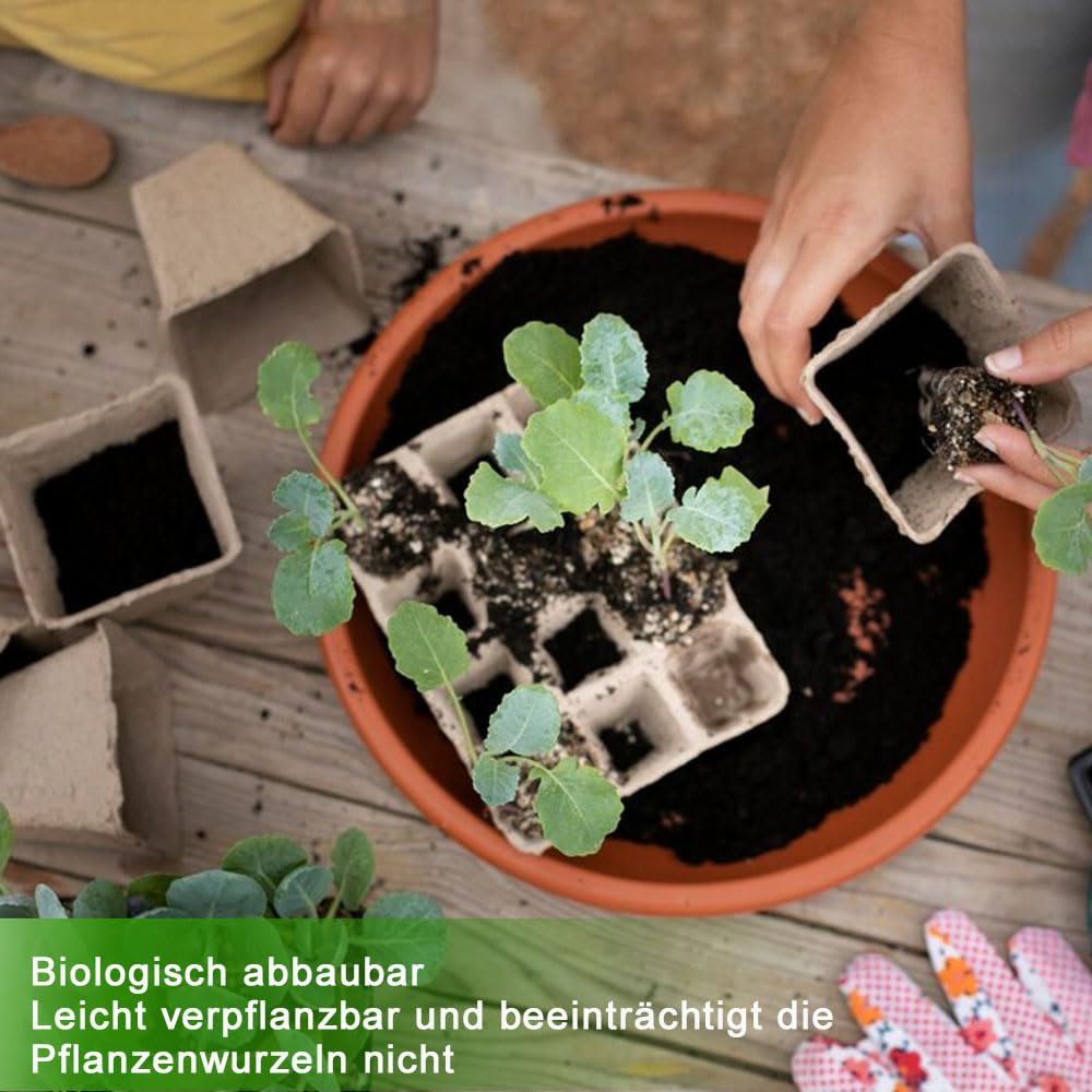 LATRAT Lot de 12 pots de culture, plateau de démarrage pour le jardin, le potager et les serres, bac à semis
