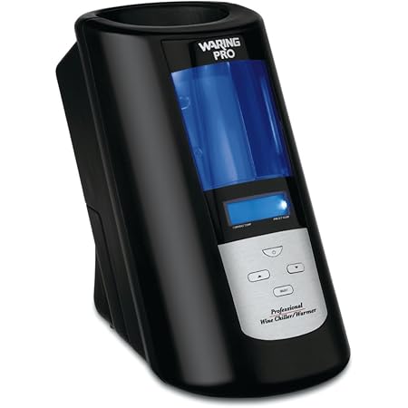 Waring Pro RPC175WS Brushed Stainless Steel Wine Chiller and Warmer, Black