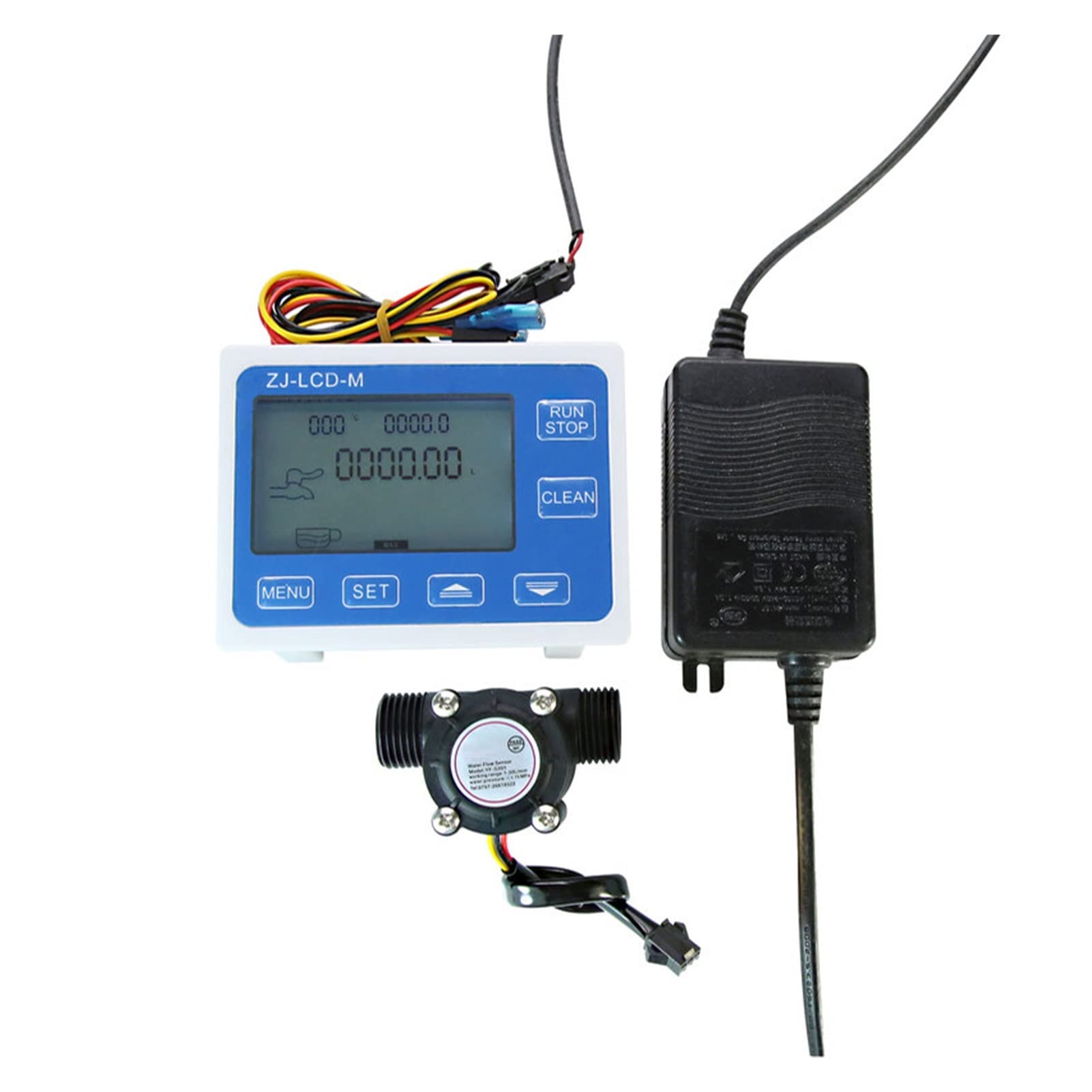Caudalímetro Ultrasónico, DN15 Controlador cuantitativo de flujo digital 1/2 pulgada Sensor agua Solenoide uso for controlar y mostrar líquido
