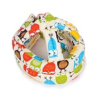 Vista 2 de FLYPARTY Gorra de seguridad ajustable para bebé y niño pequeño (beige búho)