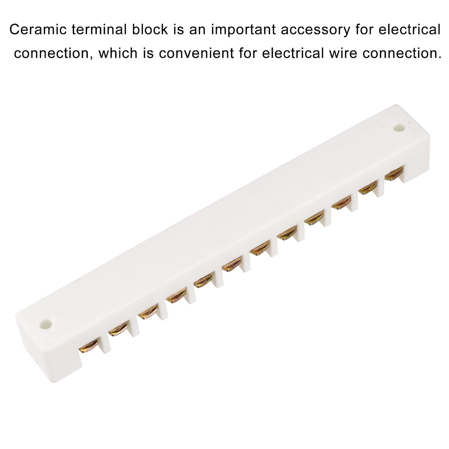 MECCANIXITY Porcelain Ceramic Terminal Block 12 Way High Temperature 177x23.5x21mm for Wire Connector