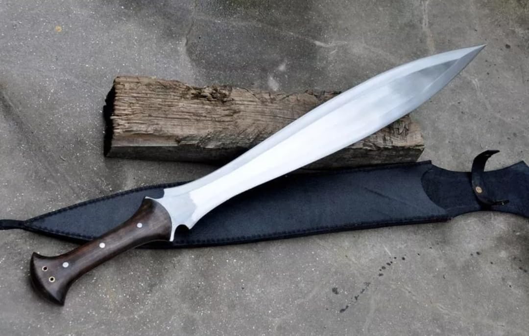 28 Inch Long Celtic Pride Sword Custom Handforged J2 Steel Full Tang Hunting Sword Rosewood Grip with Leather Sheath Combat Sword by Empire Industry