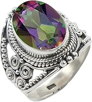 Vista 30 de Anillo de Plata Esterlina 925 para Mujeres con Piedra Preciosa Natural, Anillo de Compromiso de Plata Esterlina, Piedra Natal de Junio con Engaste