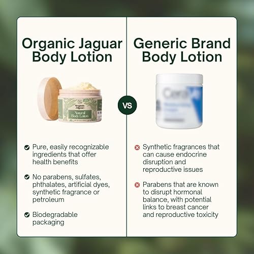 Miniatura 2 de Organic Jaguar Loción corporal natural, 8 onzas, hidratante con aceites esenciales, aceite de vitamina E, cera de abejas, aceite de oliva virgen