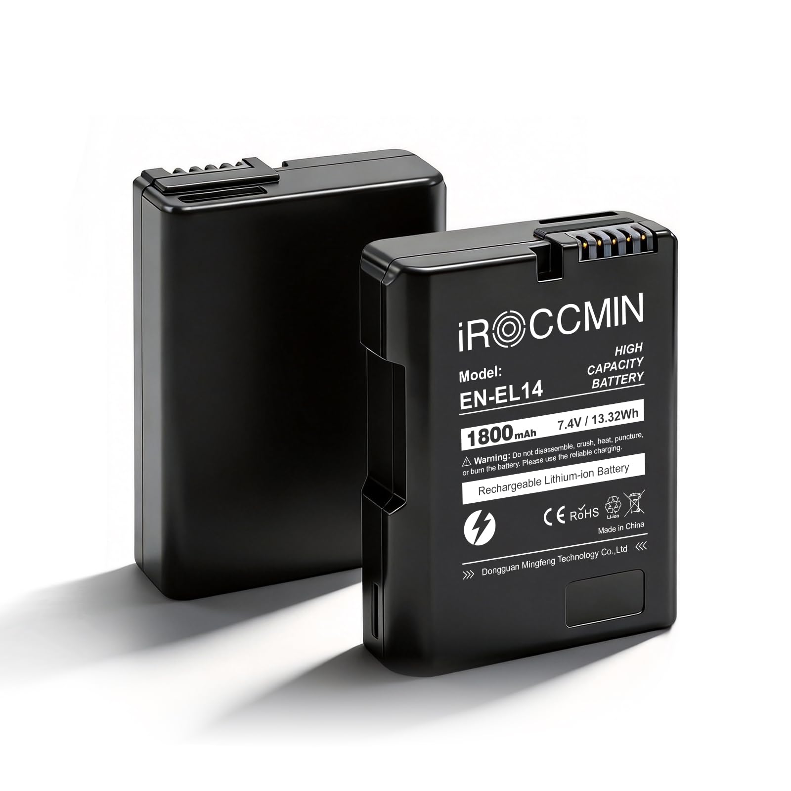 Amazon.com: iROCCMIN 2-Pack EN-EL14/EN-EL14A Replacement Battery