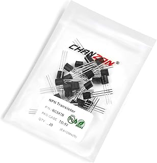 Chanzon 50pcs BC547B BC557B (25pcs BC547B + 25pcs BC557B) TO-92 Bipolar Junction Transistor Assortment - BJT PNP + NPN New Original