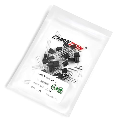 Miniatura 23 de Chanzon 50 piezas BC550C BC560C (25 piezas NPN BC550C + 25 PNP BC560C) TO-92 BJT Power Bipolar Transistor Surtido (paquete de 50 unidades)