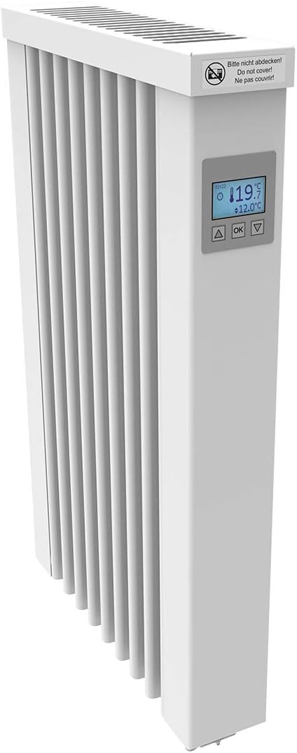 650 Watt Electrorad Aeroflow German Style Chamotte Fireclay Electric Heating Radiator AF01
