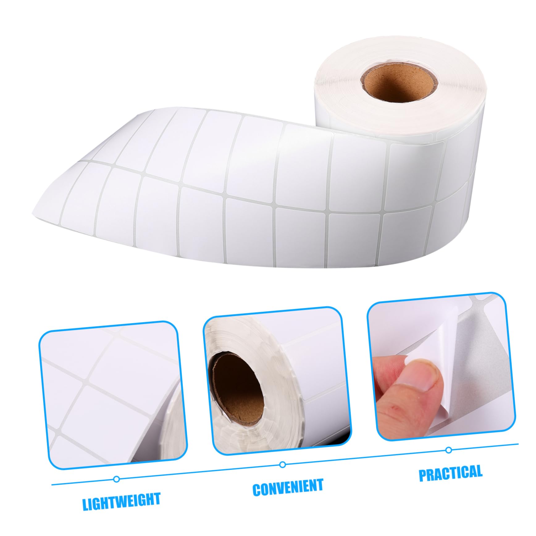 Rouleau D'étiquettes Autocollantes Blanches, 3000 Feuilles, pour Imprimer
