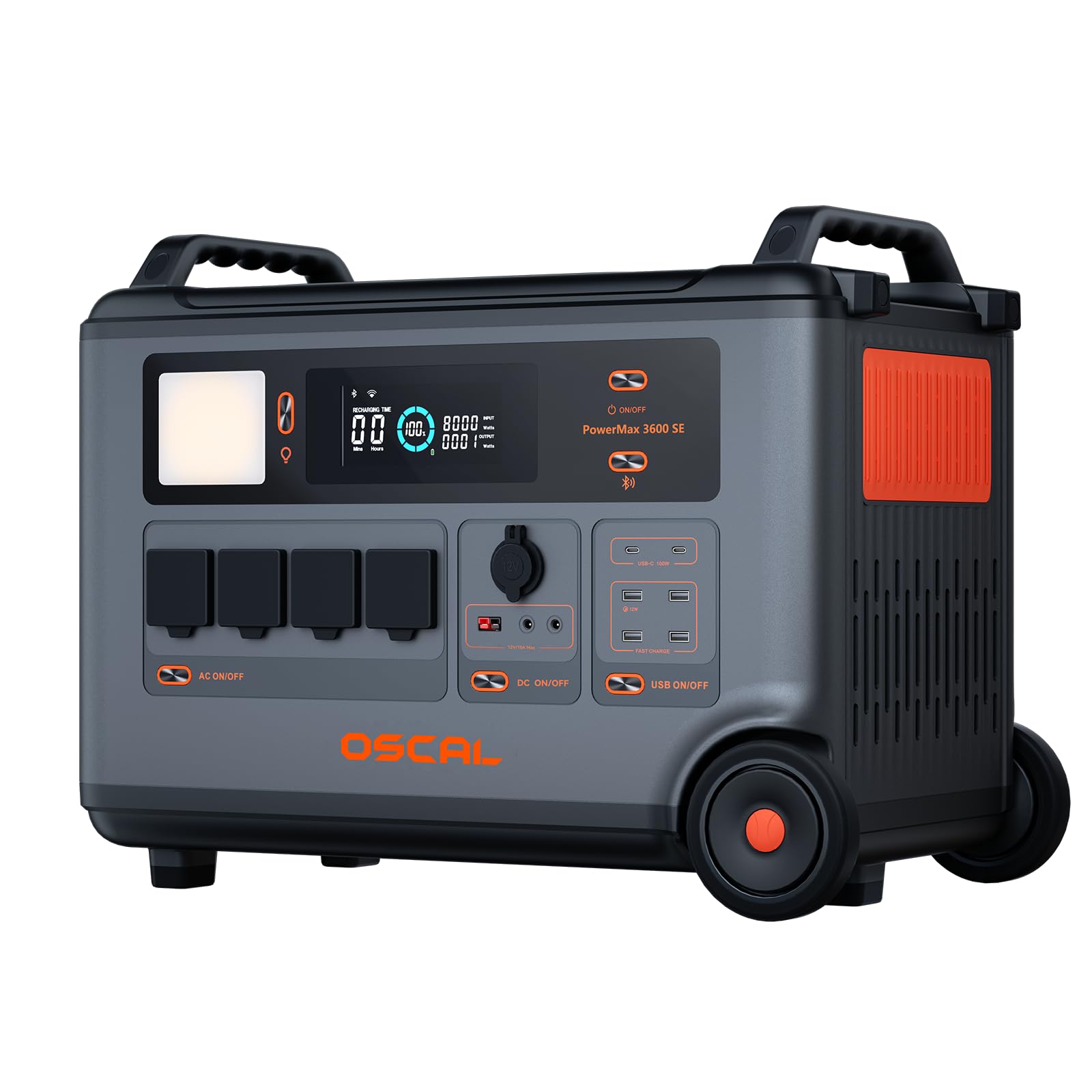 Powermax 3600W(7200W Pico) 3600Wh Estación de Energía Portátil Generador