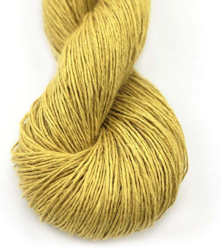 Lotus Yarns 100% Natural Linen Lace Weight Hand Knitting&Crochet Yarn 1.76oz / Skein for Baby Clothes Garments Soft and Cool (11)