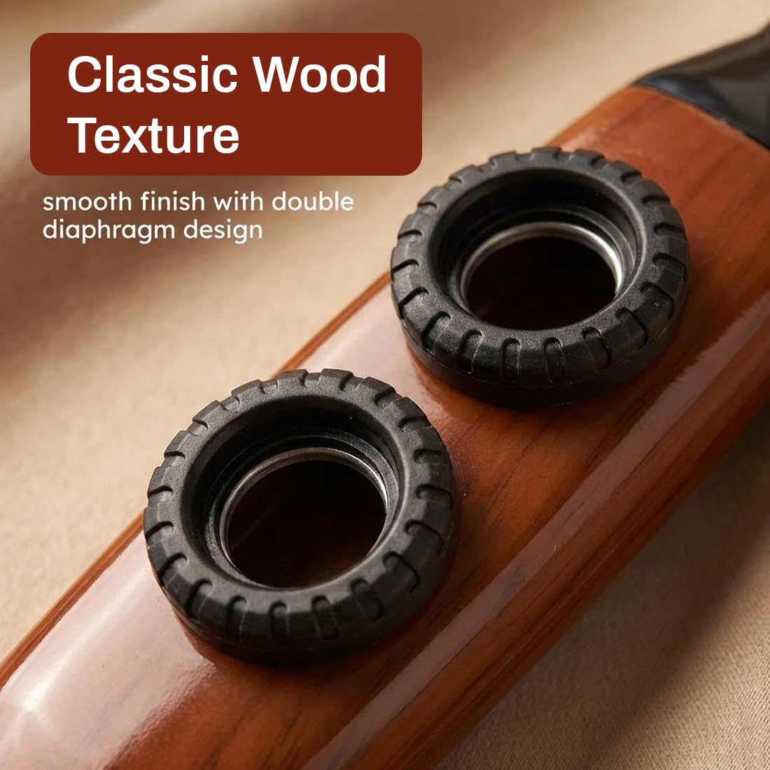2026 Nouvelle Kazoo Bois Avec 3 Diaphragmes de Flûte Kazoo et Une Belle Boîte Pour Instruments De Musique, Ukulélé Adulte, Kazoo Instrument, Guitare