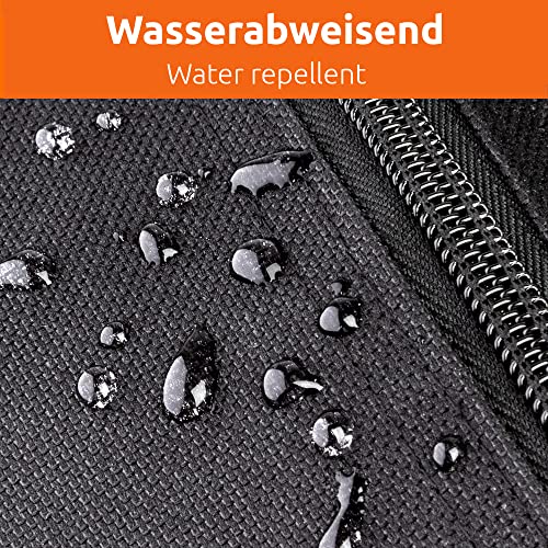 ECENCE Fahrradtasche Rahmen - 1L, wasserdicht für Handy, Geld, Ausweis & Flickzeug - Fahrradrahmentasche - einfache Klettmontage - Reißfestes Nylon, Schwarz