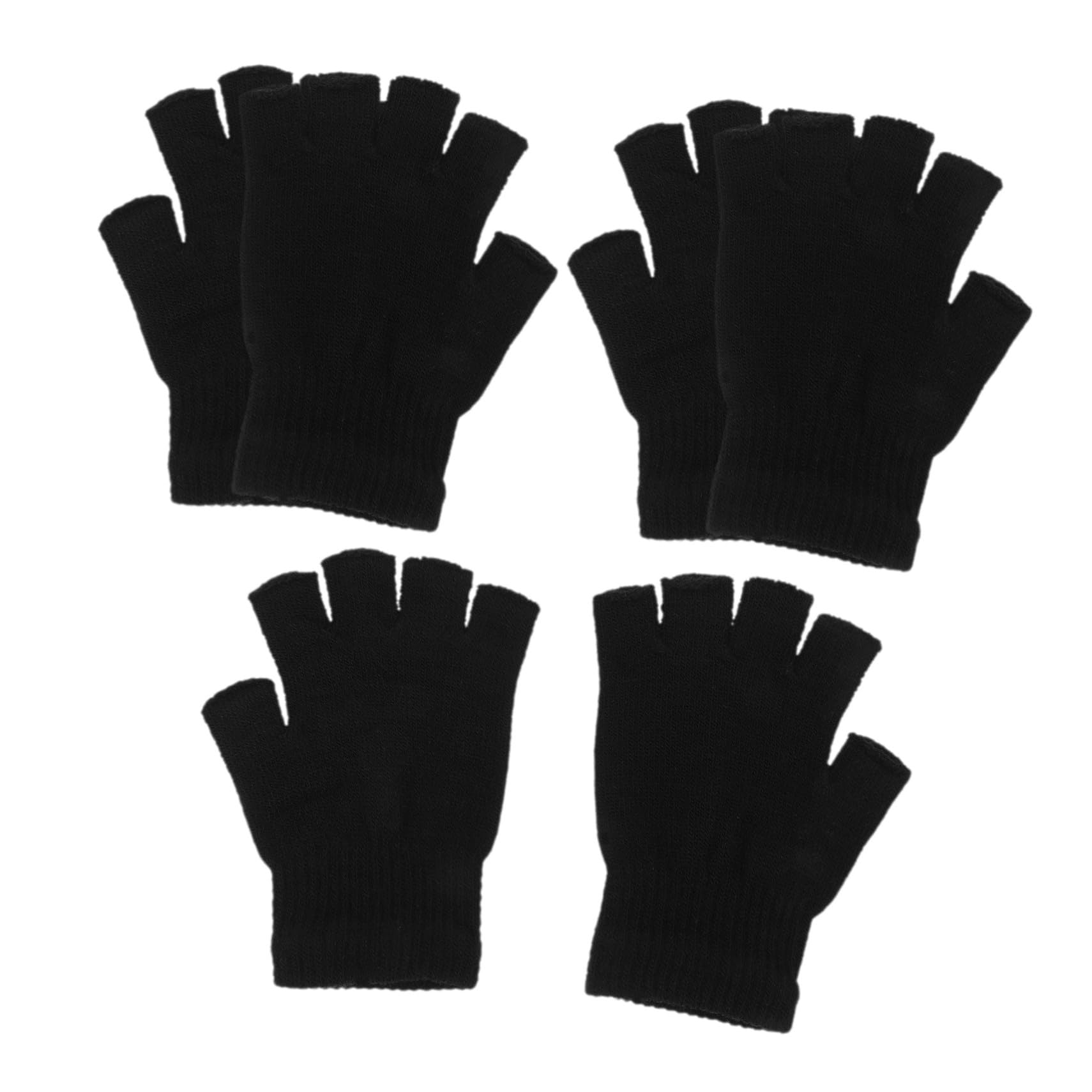 Guantes sin dedos invierno negros táctiles para ciclismo urbano y paseos en invierno 8