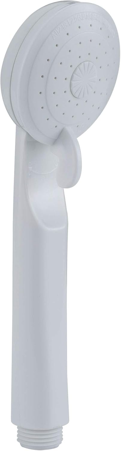 RecPro 4" RV Tub and Shower Diverter Faucet White/Smoke with Handheld Shower Head & Hose