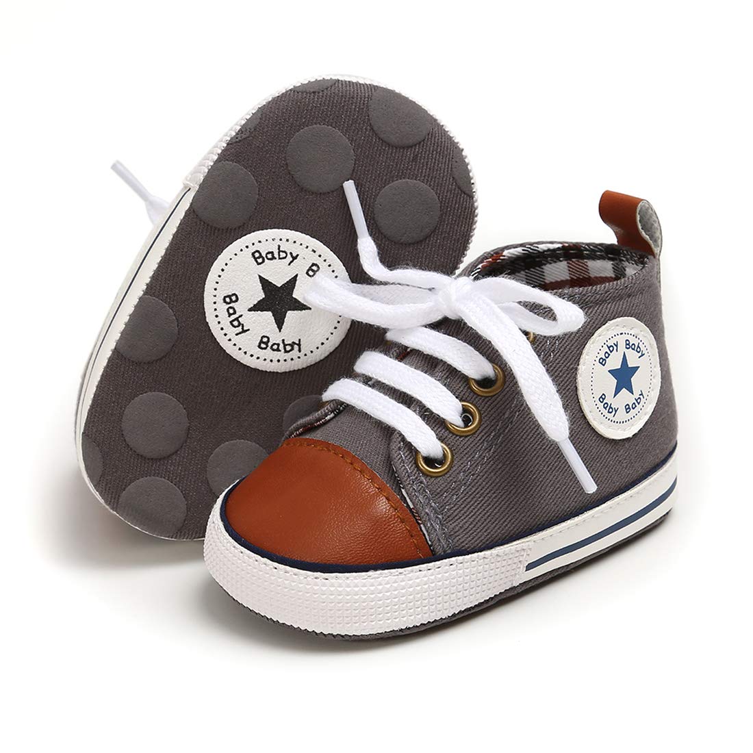 Unisex Baby Boys Girls High Top Sneaker Soft Anti-Slip Sole Newborn Infant First Walkers Canvas Denim Shoes  Infant Baby Girls Boys Canvas Shoes Soft Sole Toddler Slip On Newborn Crib Moccasins Casual Sneaker Austin Boy's Flat Lazy Loafers First Walkers Skate Shoe  Baby Girls Sandals Summer Shoes Outdoor First Walker Toddler Girls Shoes For Summer  Baby Boys Girls Sneakers Toddler Dress Shoes Soft Rubber Sole Infant Moccasins Newborn Oxford First Walker Crib Shoes  Unisex Baby - Baby Booties, Organic Cotton Adjustable Infant Shoes Slipper Sock  Unisex Baby Crib Shoes