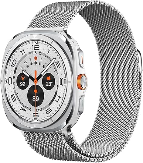 Bracelet magnétique en maille d'acier inoxydable pour Galaxy Watch Ultra