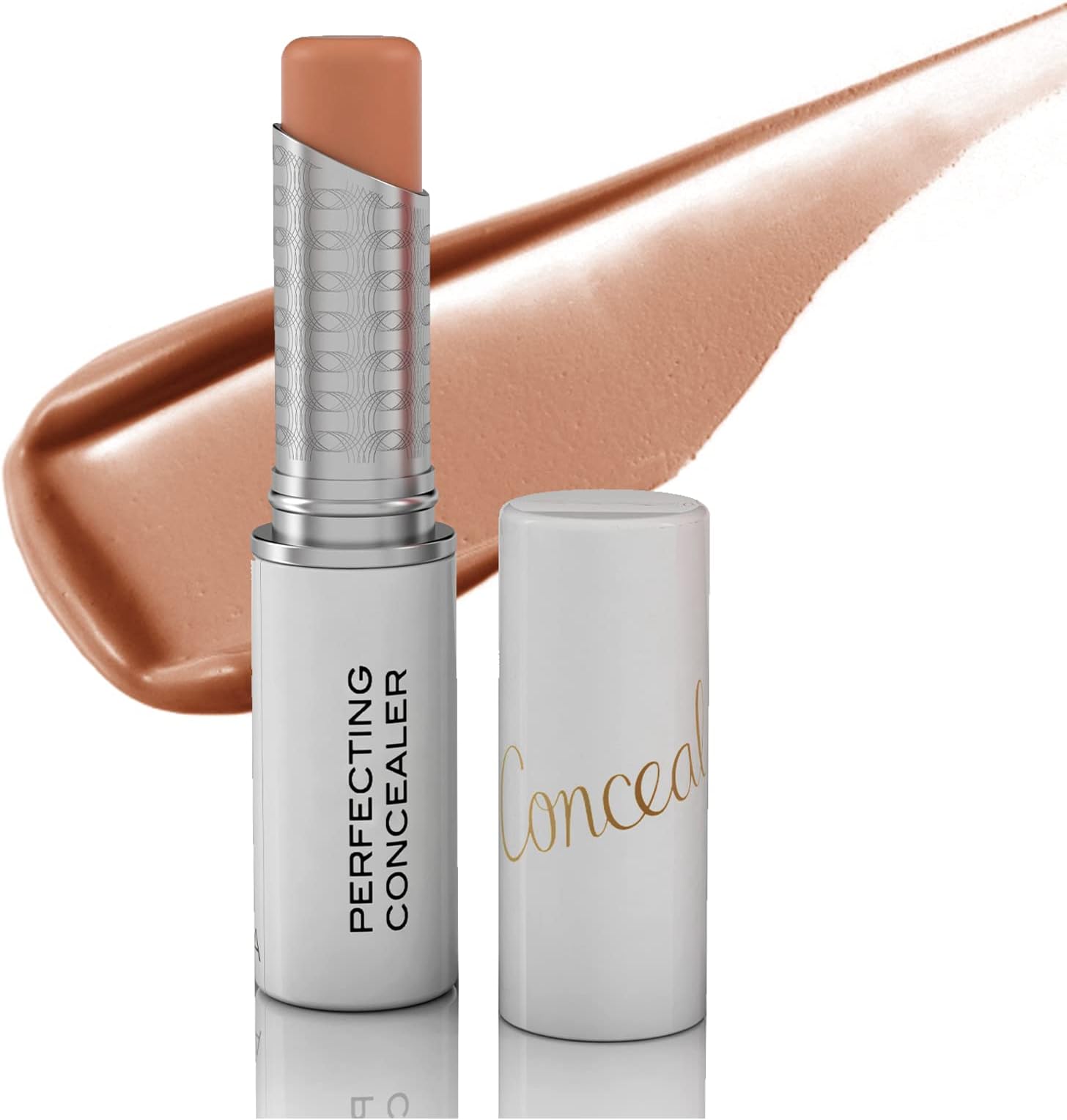 MirabellaPerfecting Longwear Cream Concealer Stick, Weightless & Versatile Hydrating Concealer Makeup Highlights, Contours, Soothes, Nourishes & Moisturizes Skin, Age-Defying Benefits, Medium/Dark IV