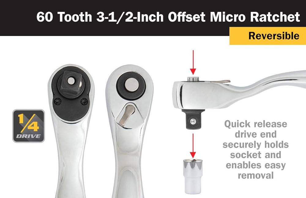 ちぇびっと Amazon | Titan Tools - 1/4 Dr マイクロオフセットラチェット