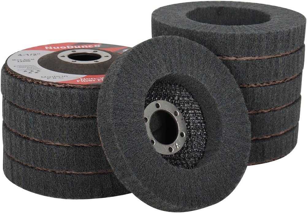 10Pcs 600 Grit Scour Flap Disc 4 1/2 Inch Angle Grinder Attachment Stainless Steel Aluminum Polishing Wheel Scouring Pad Wire Brush Sanding Disc