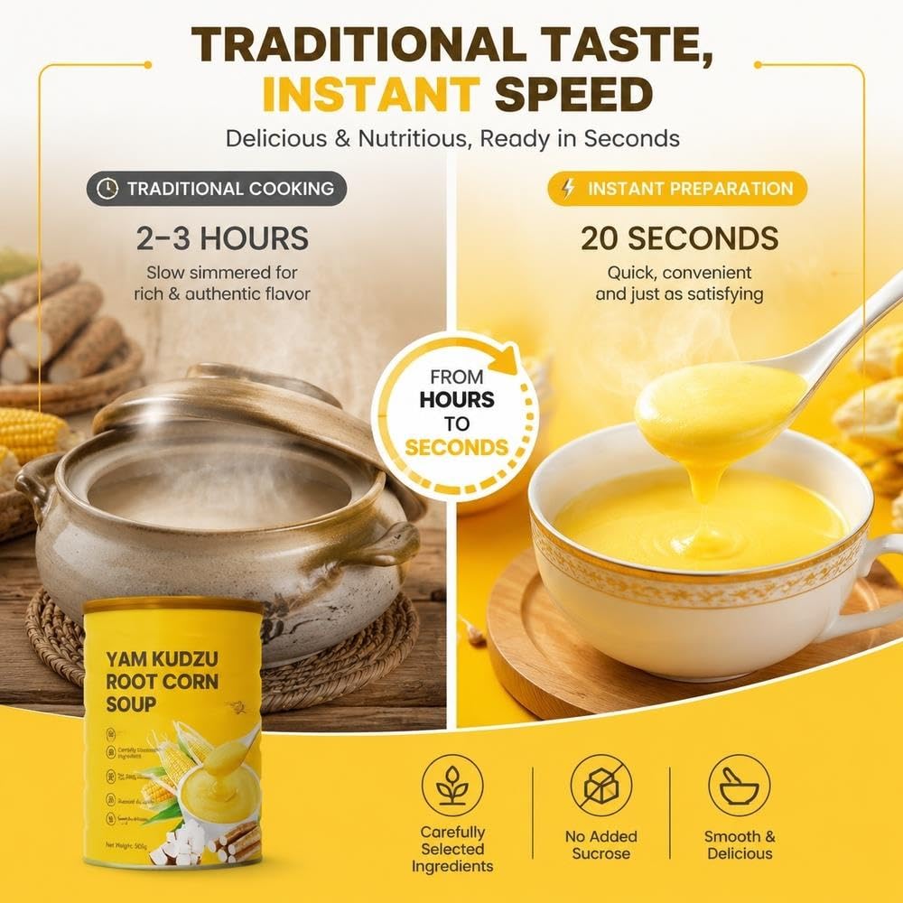 Poudre de farine de grains d'igname de maïs instantanée 500 g