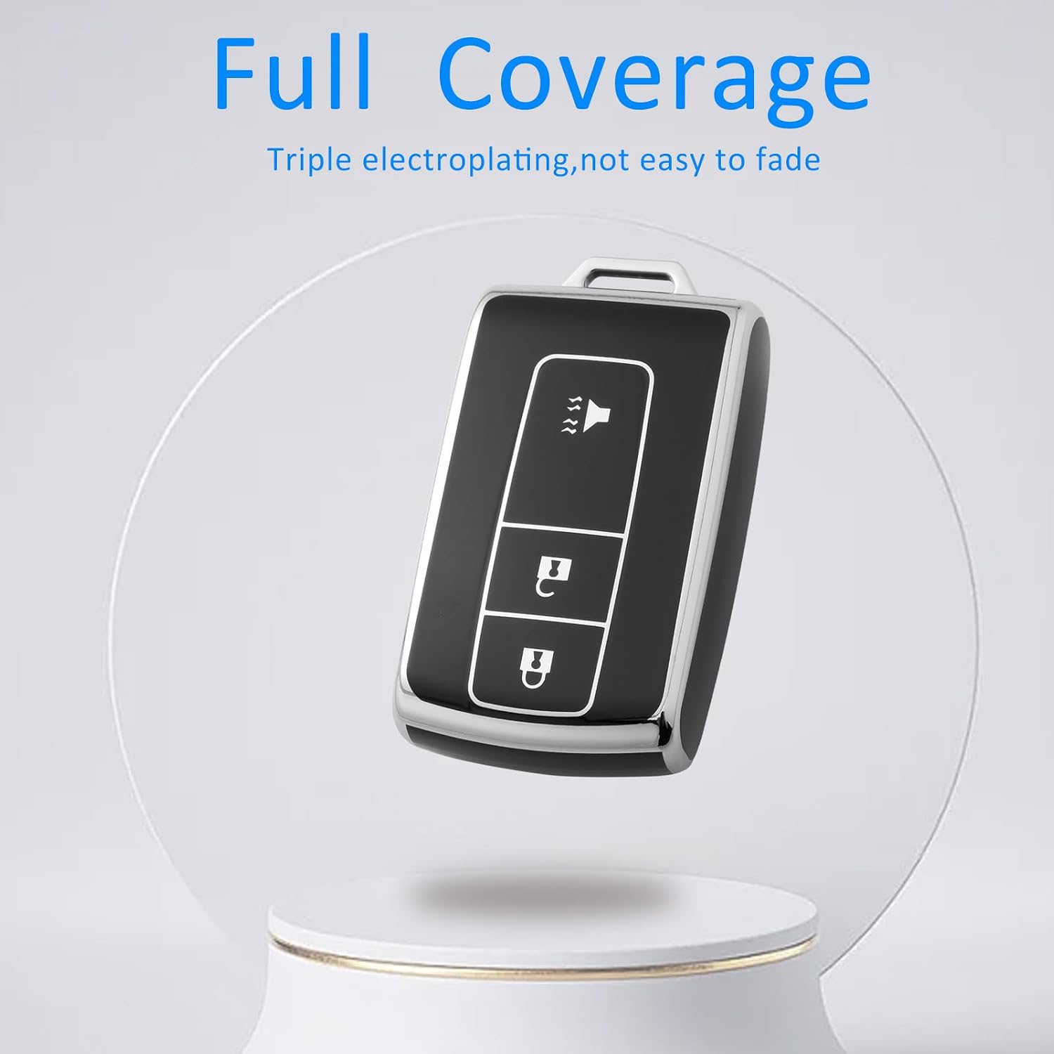 Key Fob Cover with Keychain for Toyota Prius 2004 2005 2006 2007 2008 2009