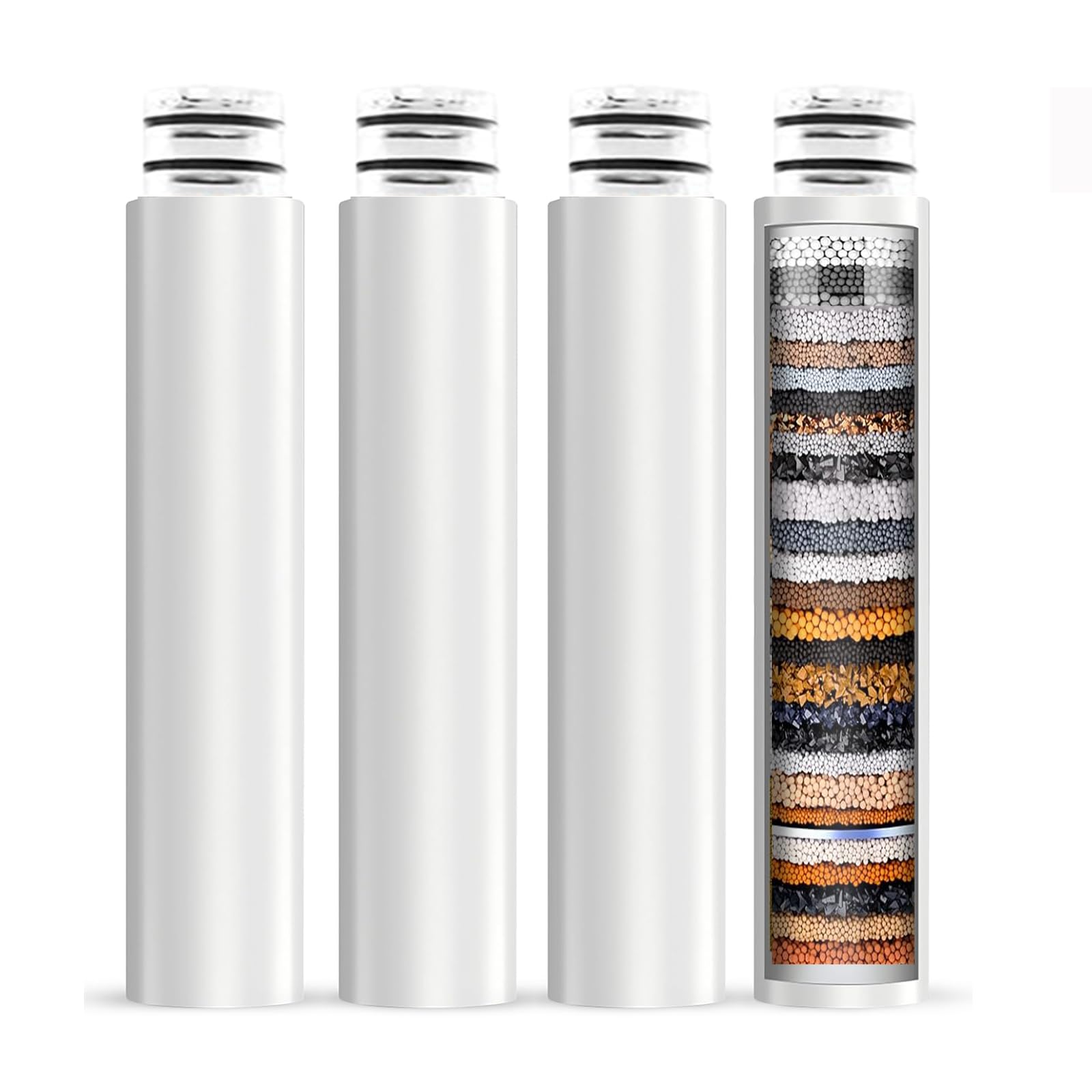 Fanpbow White Shower Head Filter Replacement Cartridges 4 Pack For Asin B0dwmf4vg2, Handheld Shower Head Filter For Hard Water Uk Remove Chlorine And Harmful Substances