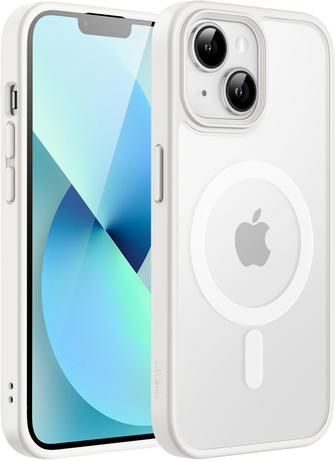 JETech Magnetic Case for iPhone 13 6.1-Inch Compatible with MagSafe, Translucent Matte Back Slim Shockproof Phone Cover (Starlight)