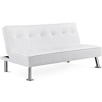 Yaheetech Divano Letto Divano Trasformabile in Letto Mobile Imbottito a 3 Posti Divanetto