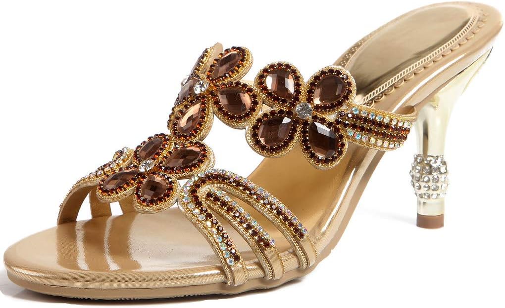 LizFoYa Women Sandals - Handmade Rhinestone Design