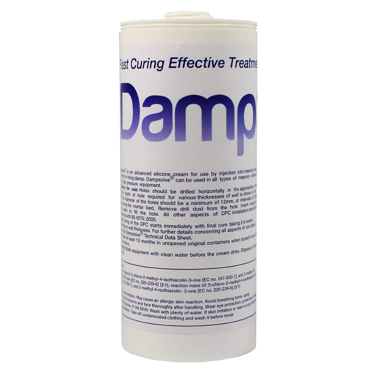 1 x DAMPSOLVE 1 Litre Cartridge DPC Damp Proof Injection Cream for Rising Damp Treatment