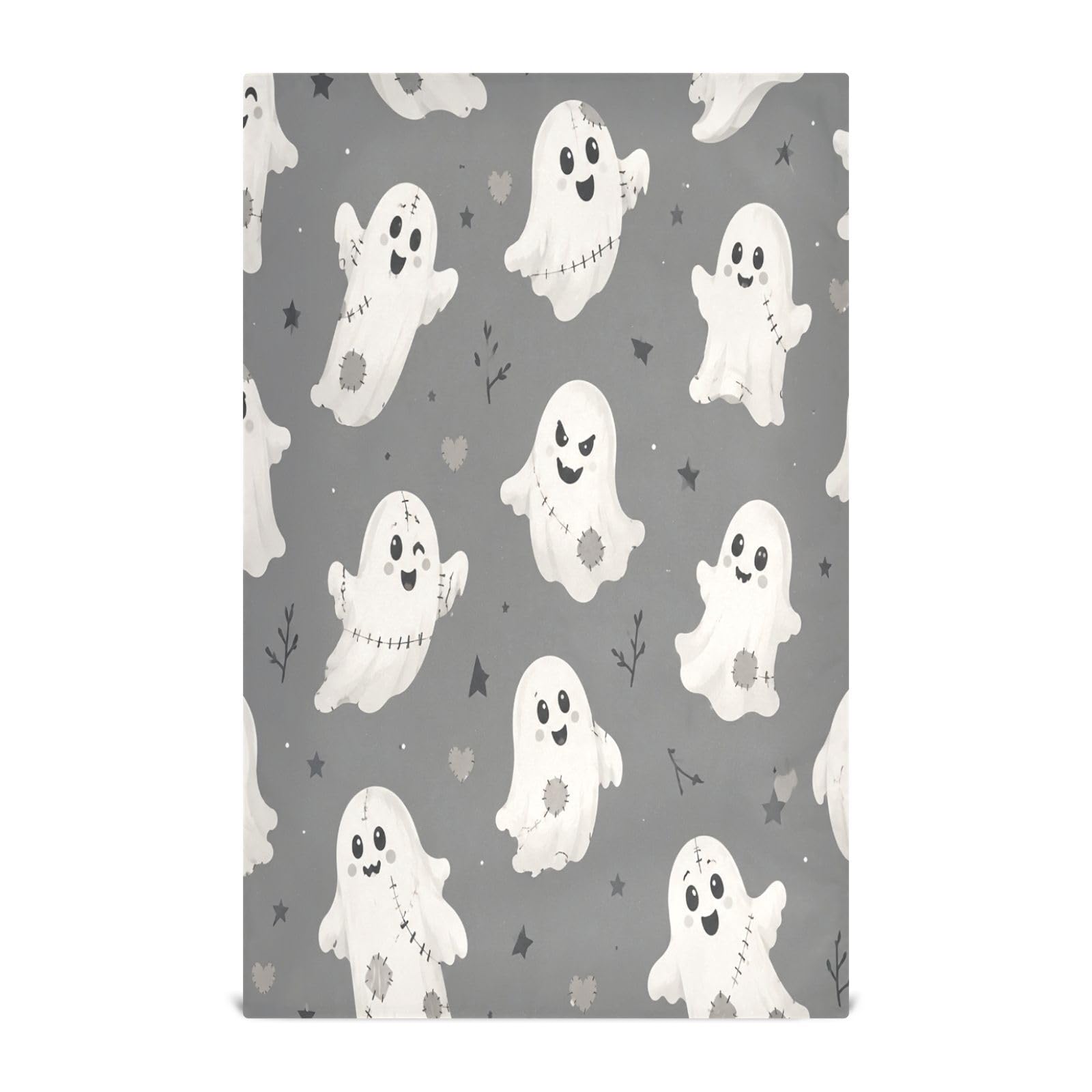 Cgiub Halloween Boo Tea Towels for Kitchen 6pcs Soft Kitchen Towels Absorbent & Quick Drying Dish Cloth for Household & Cleaning, 71.1x45.7cm