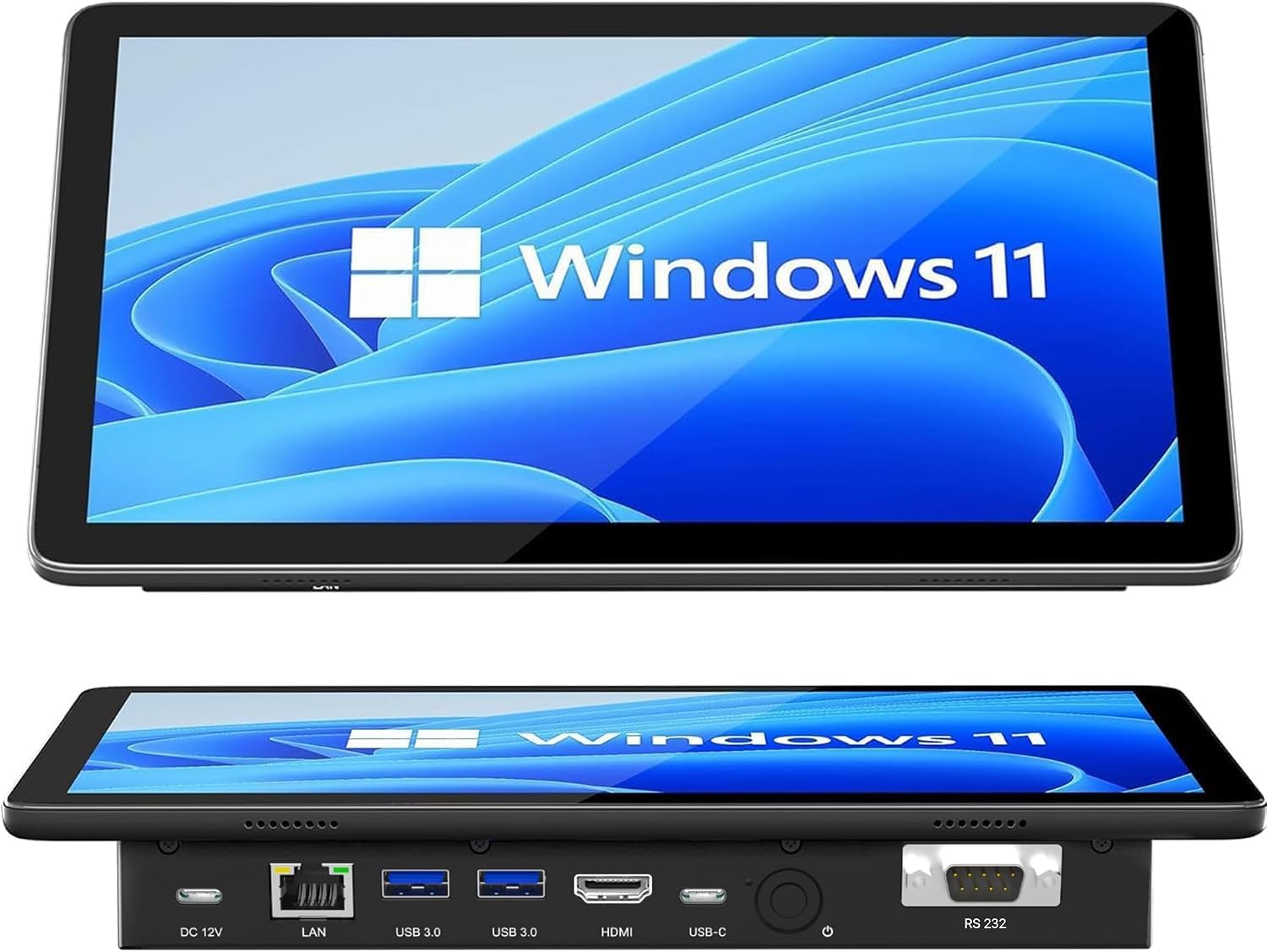 10.1" pannello industriale da incasso con Windows 11, touch screen a 10 punti, Celeron N5100, 8 GB RAM, 128 GB ROM, Dual HDMI 2.0, WiFi 5 e Bluetooth 5.0, ideale per ufficio, automazione, chiosco, bar