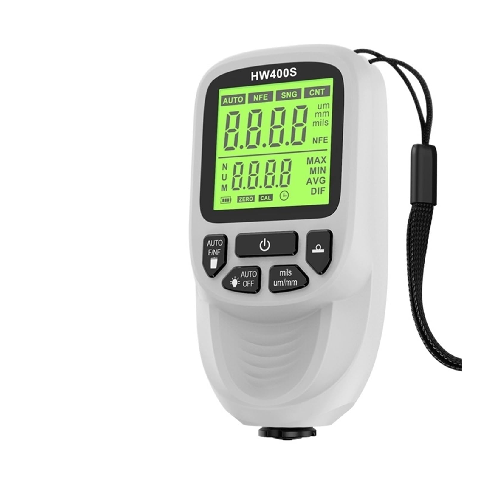 HCZKIUJY Digital Car Paint Thickness Gauge HW400S Coating Thickness Meter Automotive Coating Measurement Device (White)