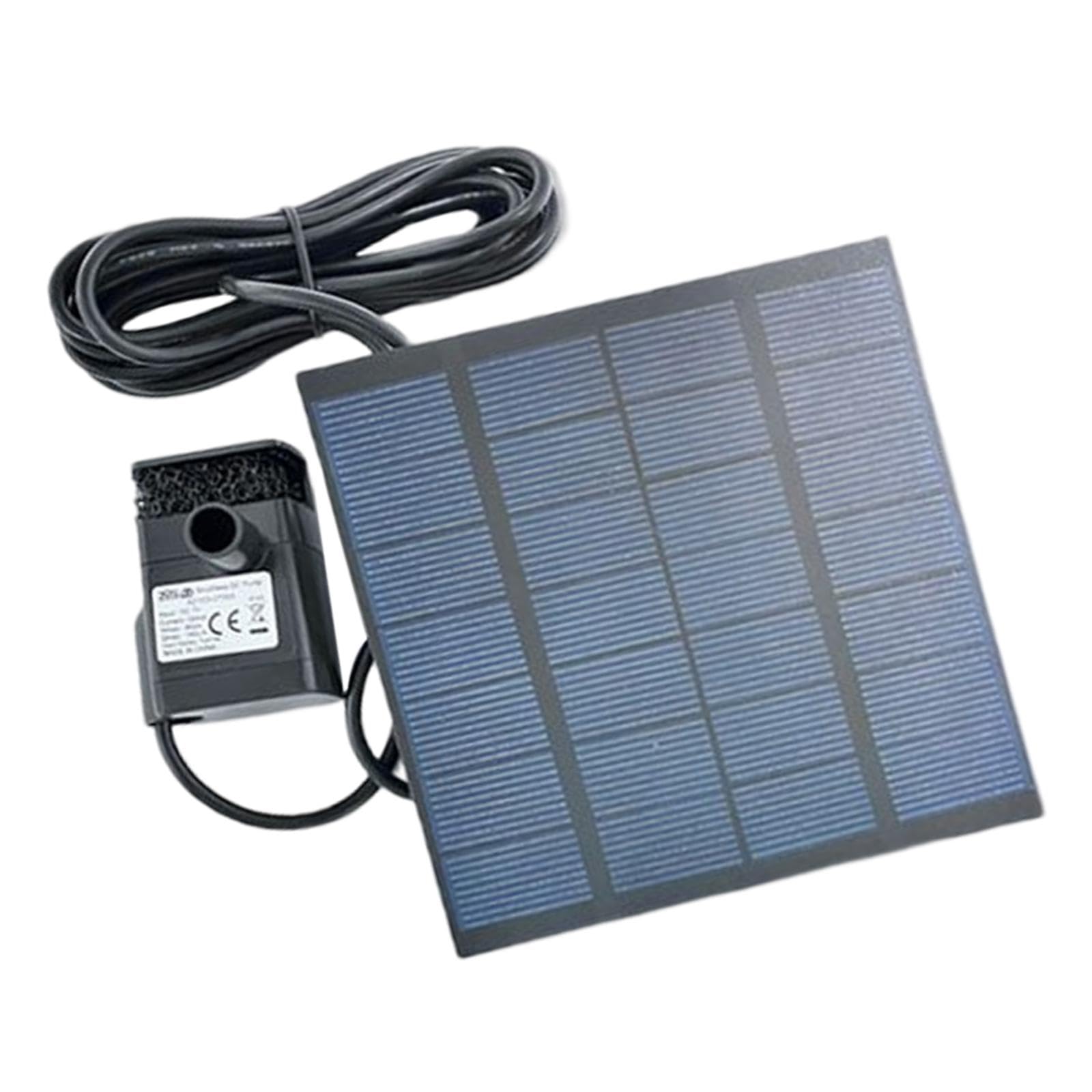 Set di 3 pompe ad acqua solare con 4 ugelli per fontana esterna per uccelli da giardino