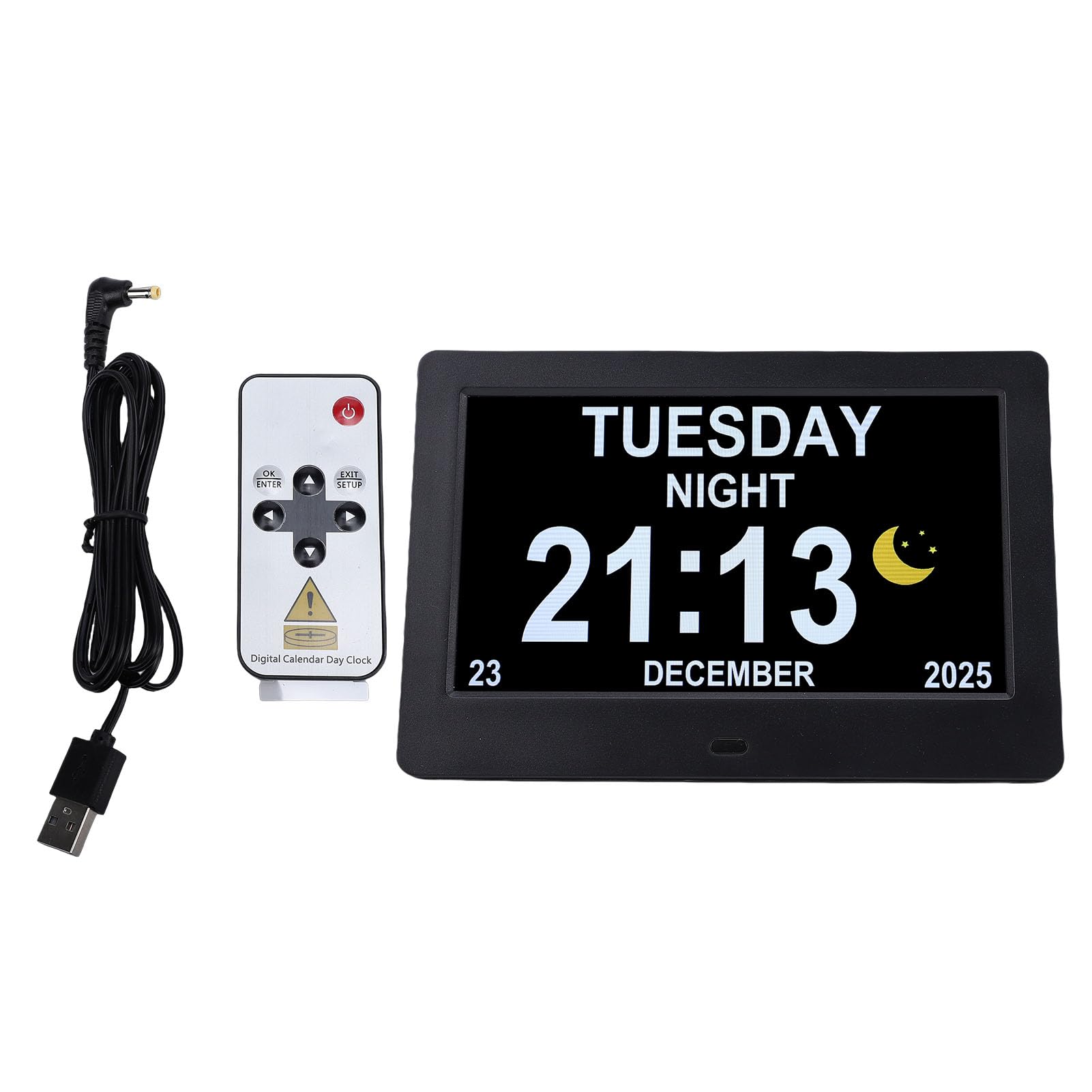 XUMIUZIY Orologio Calendario Digitale Versatile da 7 Pollici con Cronometraggio Preciso per Famiglie Impegnate