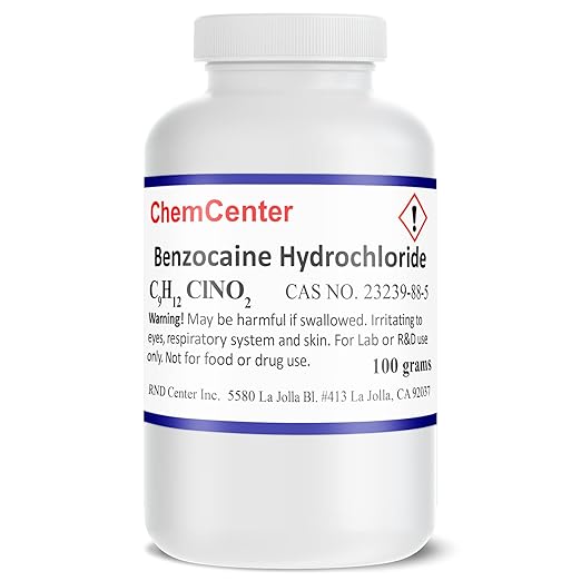 Hydrochloride HCl High Purity by Benzocaine - 100 grams