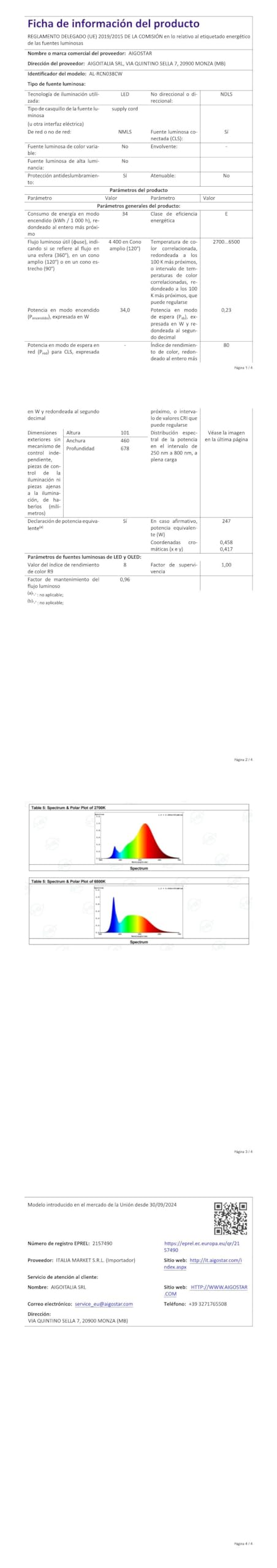 Aigostar Plafoniera Led Soffitto Dimmerabile, Plafoniera LED Moderno 4400 LM, 2700-6500 K, Lampada Da Soffitto con Controllo Remoto per Soggiorno, Camera da Letto, Sala Jantar