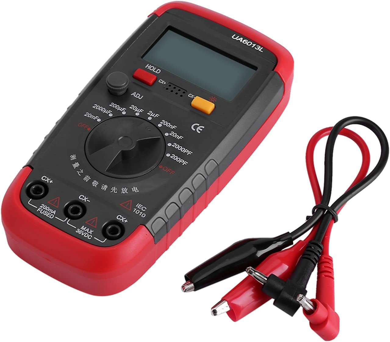 Capacitor Meter Tester, Digital Analysis Matching Selection, Measure 9 Range Data from 0.1pF to 20,000uF, Handheld LCD Display,Compact Structure, Data Retention & Backlighting