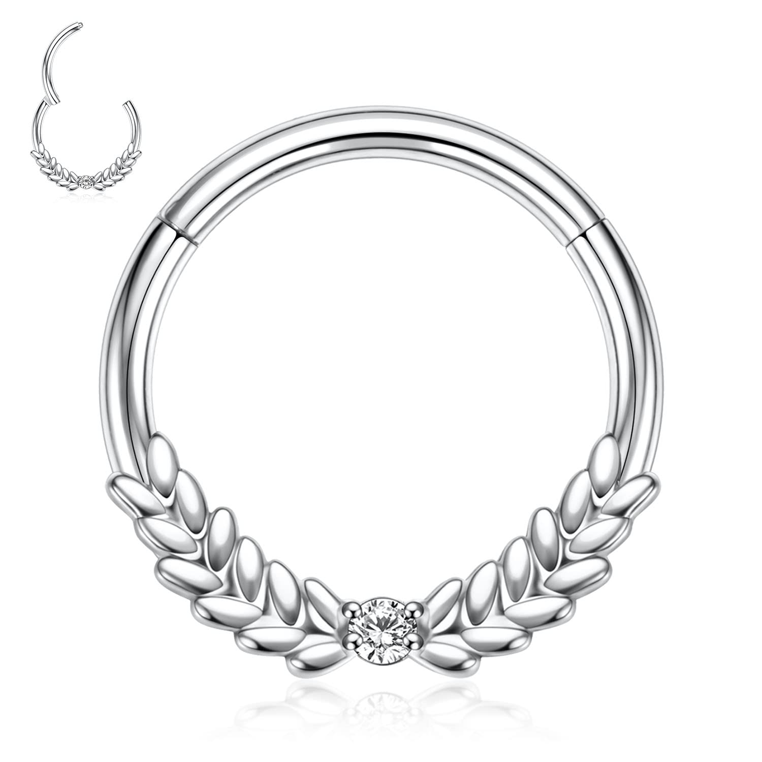 hengkaixuan Unique Animal Shape Septum Nose Ring Septum Jewellery 16G Daith Earrings Surgical Steel Nose Hoop Septum Clicker Conch Piercing Jewellery Rook Helix Tragus Cartilage Lobe Hoop Earring — view 18