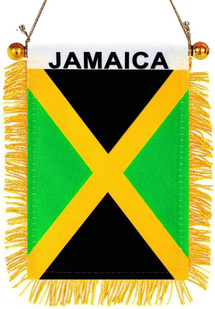 Jamaica flag Mini Banner Country Pride Car Display