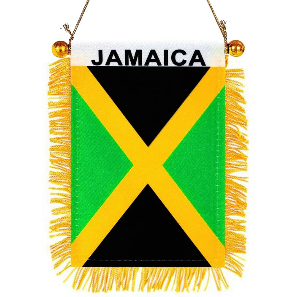 Jamaica flag Mini Banner Country Pride Car Display