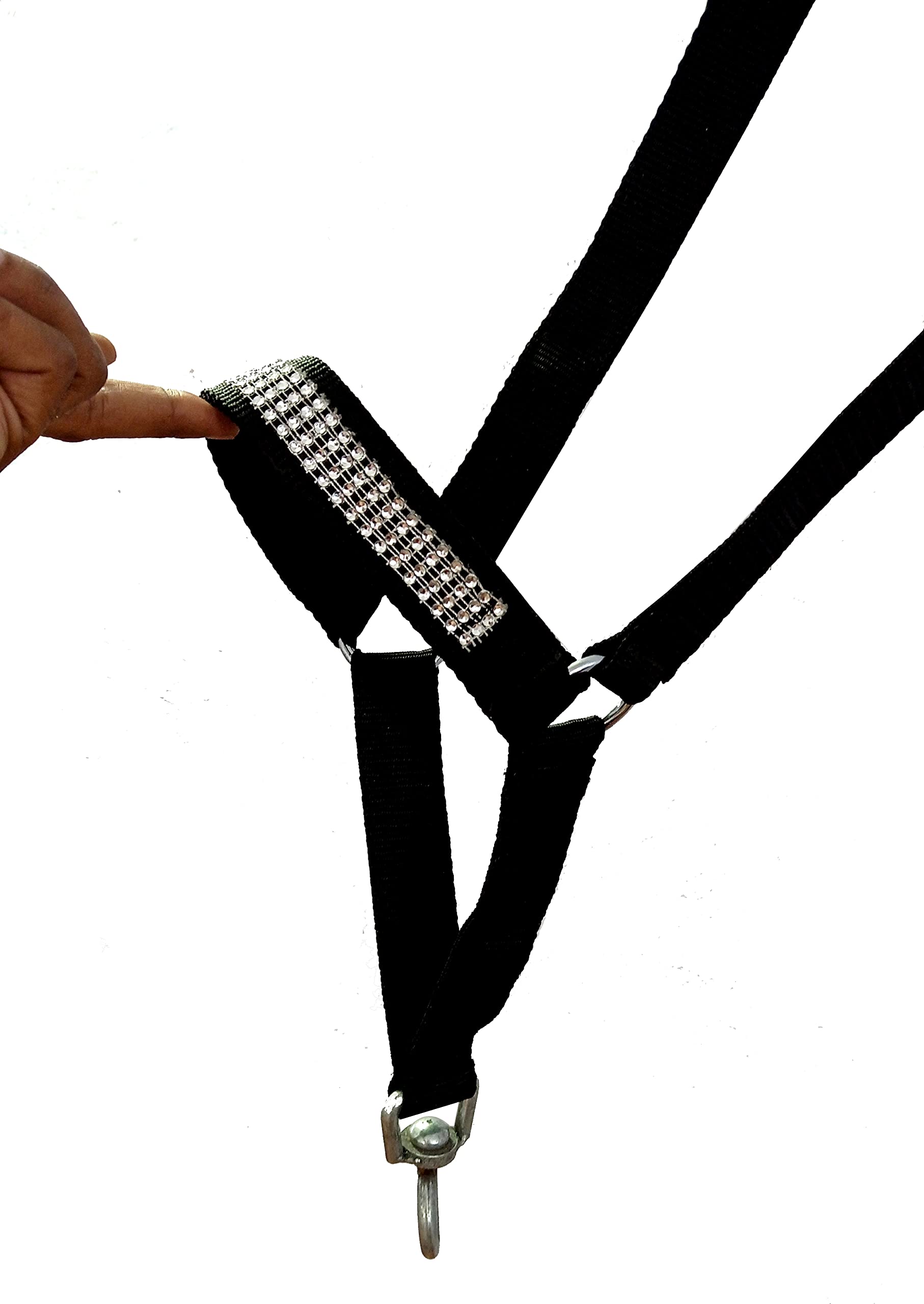 Globe International Black Cow Halter Horse Rope Halter Adjustable